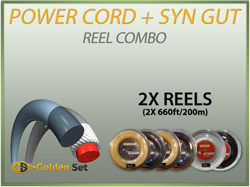 Power Cord + Synthetic Gut Reel Combo